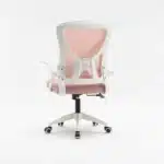 Scaun de Birou Reglabil WF-003, Roz, Ergonomic, cu Spătar Mesh și Brațe - imagine 3
