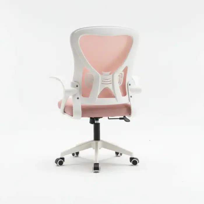 Scaun de Birou Reglabil WF-003, Roz, Ergonomic, cu Spătar Mesh și Brațe - imagine 3