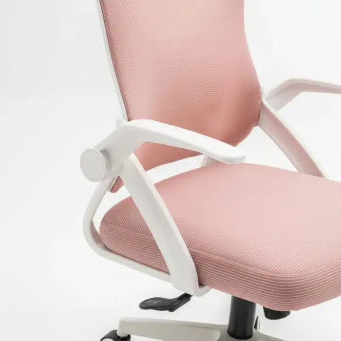 Scaun de Birou Reglabil WF-003, Roz, Ergonomic, cu Spătar Mesh și Brațe - imagine 16