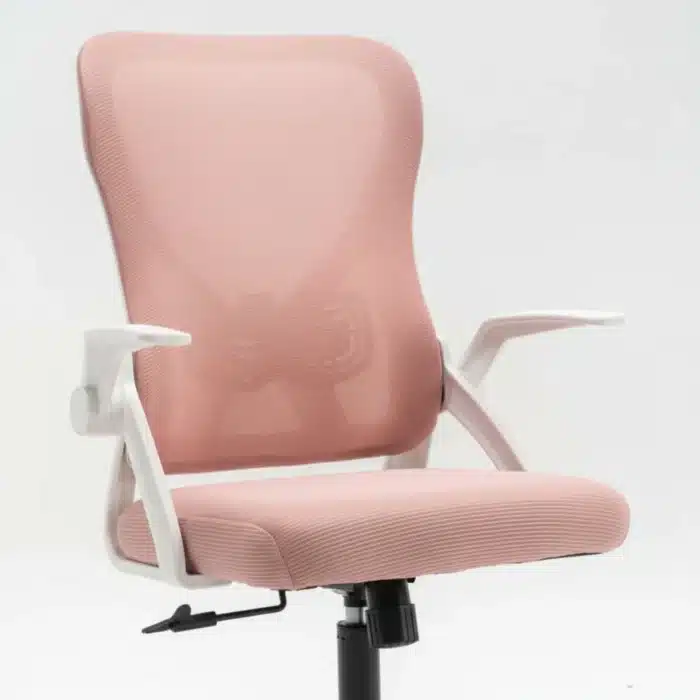 Scaun de Birou Reglabil WF-003, Roz, Ergonomic, cu Spătar Mesh și Brațe - imagine 13