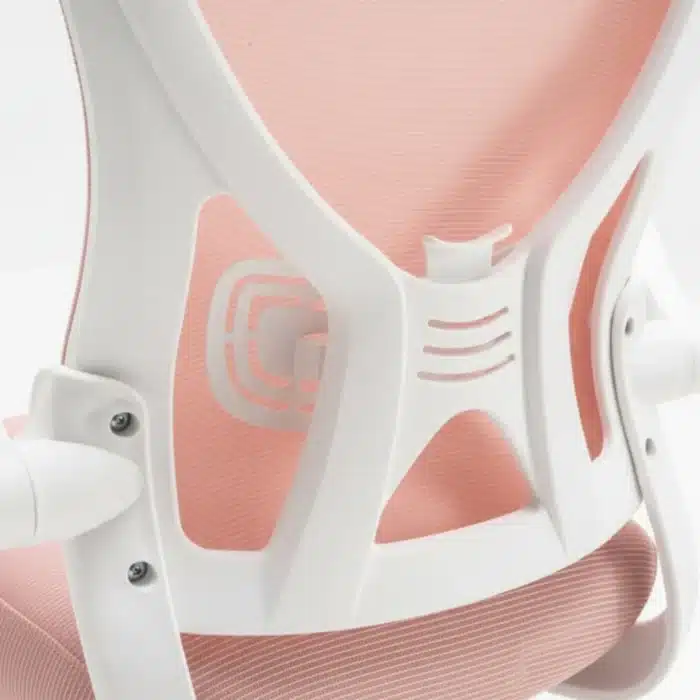 Scaun de Birou Reglabil WF-003, Roz, Ergonomic, cu Spătar Mesh și Brațe - imagine 10