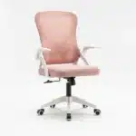 Scaun de Birou Reglabil WF-003, Roz, Ergonomic, cu Spătar Mesh și Brațe - imagine 9