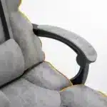Scaun de Birou Reglabil WF-807, Gri Deschis, cu Suport pentru Picioare, Piele Ecologică - imagine 16