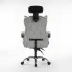 Scaun de Birou Reglabil WF-807, Gri Deschis, cu Suport pentru Picioare, Piele Ecologică - imagine 5