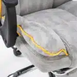 Scaun de Birou Reglabil WF-807, Gri Deschis, cu Suport pentru Picioare, Piele Ecologică - imagine 15