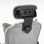 Scaun de Birou Reglabil WF-807, Gri Deschis, cu Suport pentru Picioare, Piele Ecologică - imagine 14