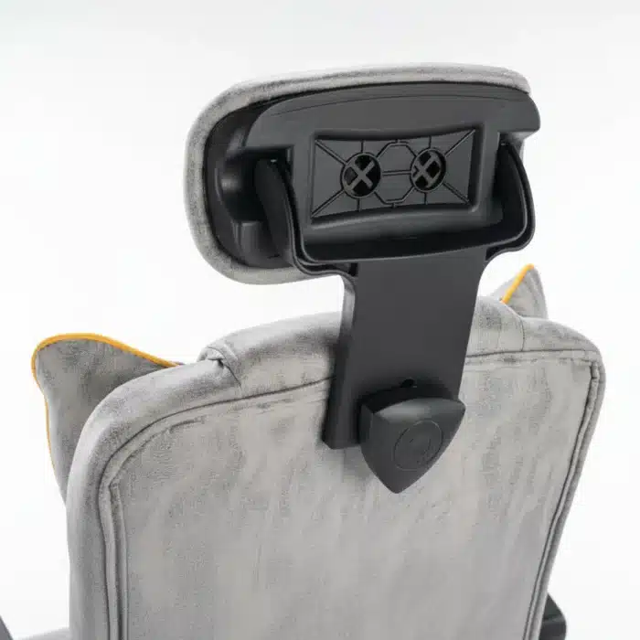 Scaun de Birou Reglabil WF-807, Gri Deschis, cu Suport pentru Picioare, Piele Ecologică - imagine 14