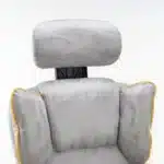 Scaun de Birou Reglabil WF-807, Gri Deschis, cu Suport pentru Picioare, Piele Ecologică - imagine 10