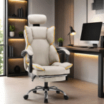 Scaun de Birou Reglabil WF-807, Gri, Piele Ecologică, Design Directorial