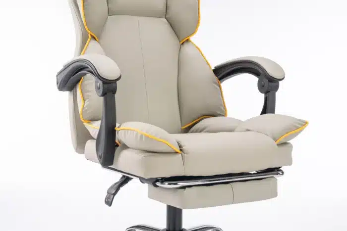 Scaun de Birou Reglabil WF-807, Gri, Piele Ecologică, Design Directorial - imagine 5