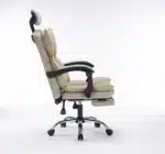 Scaun de Birou Reglabil WF-807, Gri, Piele Ecologică, Design Directorial - imagine 3