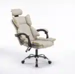 Scaun de Birou Reglabil WF-807, Gri, Piele Ecologică, Design Directorial - imagine 7