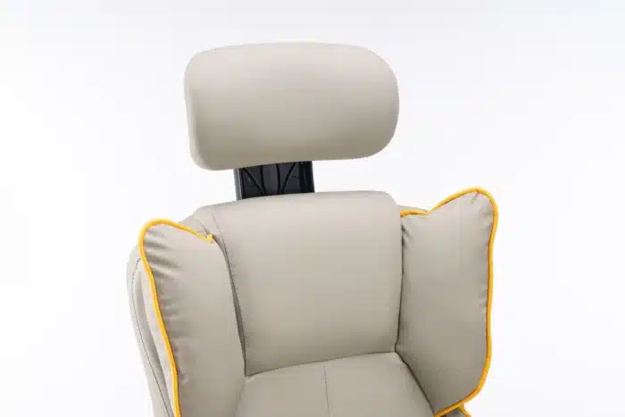 Scaun de Birou Reglabil WF-807, Gri, Piele Ecologică, Design Directorial - imagine 6