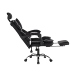 Scaun de Birou Reglabil WF-807, Negru, cu Suport pentru Picioare, Piele Ecologică - imagine 4
