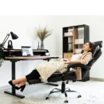 Scaun de Birou Reglabil WF-807, Negru, cu Suport pentru Picioare, Piele Ecologică - imagine 16