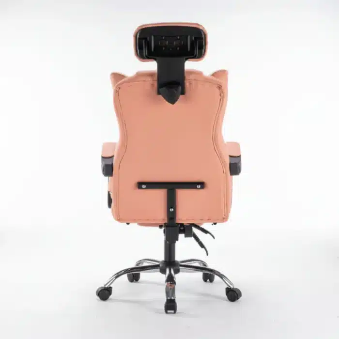 Scaun de Birou Reglabil WF-807, Roz, cu Suport pentru Picioare, Piele Ecologică - imagine 7