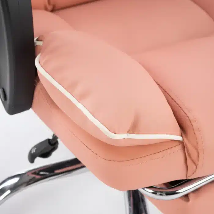 Scaun de Birou Reglabil WF-807, Roz, cu Suport pentru Picioare, Piele Ecologică - imagine 13