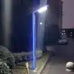 Stâlp LED pentru Iluminat Stradal, 30W, 3 Metri, LED Lumină Rece 6500K, Bandă LED Albastră, IP65, Gri - imagine 5