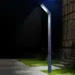 Stâlp LED pentru Iluminat Stradal, 30W, 3.5 Metri, LED Lumină Rece 6500K, Bandă LED Albastră, IP65, Gri - imagine 3