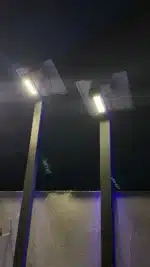 Stâlp LED pentru Iluminat Stradal cu Panou Solar, 30W, 3 Metri, LED Philips, Lumină Rece 6500K, Acumulator LiFePO4, IP65, Gri - imagine 2