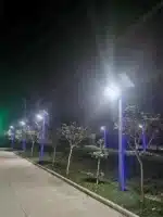 Stâlp LED pentru Iluminat Stradal cu Panou Solar, 30W, 3 Metri, LED Philips, Lumină Rece 6500K, Acumulator LiFePO4, IP65, Gri - imagine 3