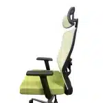 Scaun de Birou Reglabil Ergonomic cu Suport Cervical Alb-Verde - imagine 7