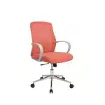 Scaun de Birou Reglabil Ergonomic, Design Modern, Roz - imagine 4