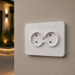 Priză Dublă fără Contact de Protecție, 250V, 16A, IP20, Montaj Încastrat