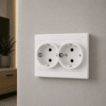 Priză Dublă Schuko cu Contact de Protecție, 250V, 16A, IP20