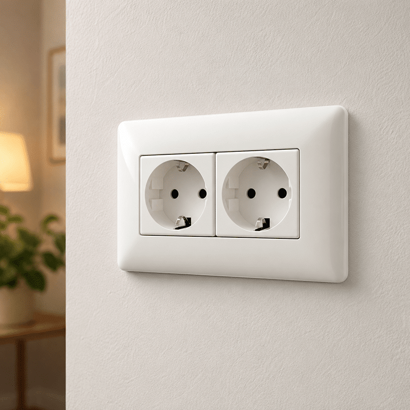 11zon_resized Priză Schuko NEO 2 Module, 220V, 16A, cu Contact de Protecție, IP20 - imagine 1