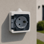 Priză AG Simplă Spin Top cu Capac, IP54, 220–250V, 16A, Montaj Aplicat (PT)