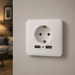 Priză Simplă cu 2 Porturi USB-A Integrate, 16A, 230V, Încărcare USB 10W