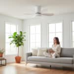 Lustra LED Cu Ventilator 420mm 12W Alba - imagine 4