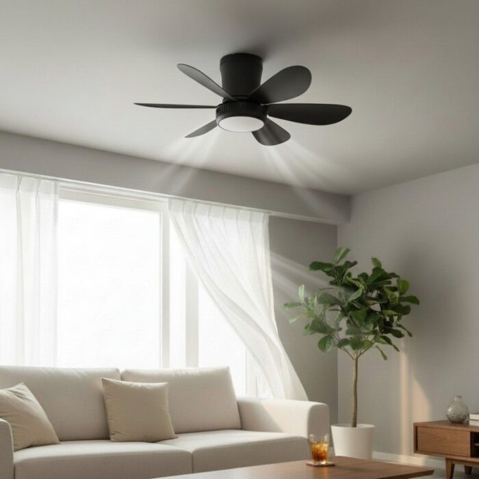 Lustra LED Cu Ventilator 420mm 12W Neagra - imagine 4