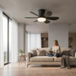 Lustra LED Cu Ventilator 420mm 12W Neagra
