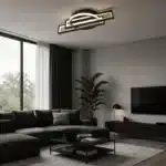 Lustră LED Diforma 116W Neagră cu Telecomandă, Dimabilă, 3 Tipuri de Lumină - imagine 3