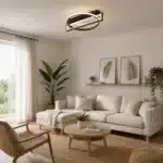 Lustră LED Diforma 80W Neagră cu Telecomandă, Dimabilă, 3 Tipuri de Lumină - imagine 3