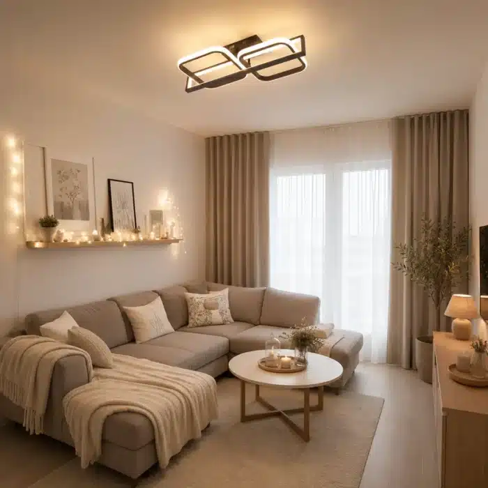 Lustră LED Patrata 122W Neagră cu Telecomandă, Dimabilă, 3 Tipuri de Lumină - imagine 2