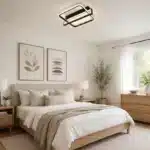 Lustră LED Patrata 88W Neagră cu Telecomandă, Dimabilă, 3 Tipuri de Lumină - imagine 2