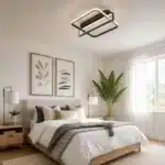 Lustră LED Patrata 88W Neagră cu Telecomandă, Dimabilă, 3 Tipuri de Lumină - imagine 3