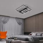 Lustră modernă cu LED - Iluminare eficientă și design contemporan , Acril-Metal, 214W, Negru - imagine 4