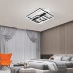 Lustră modernă cu LED - Iluminare eficientă și design contemporan , Acril-Metal, 214W, Negru