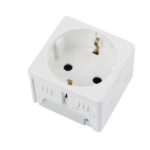 Priză Modulară cu Împământare, Albă, 2 Module, 16A - imagine 2