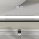 Oglindă LED 120×80 cm, cu Ramă Neagră , Dezaburire, 3 Tipuri de Lumină, Touch, Model Sharky Design - imagine 6