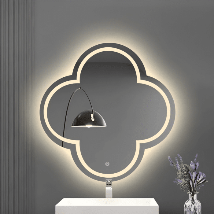 Oglindă LED Model Van Cleef 70×70 cm, Lumină Frontală, Dezaburire, 3 Tipuri de Lumină, Touch - imagine 6