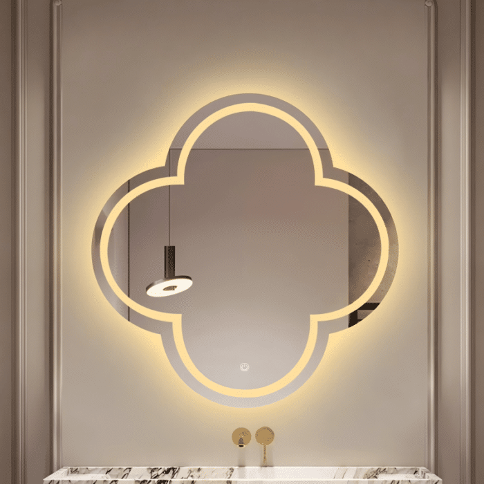Oglindă LED Model Van Cleef 70×70 cm, Lumină Frontală, Dezaburire, 3 Tipuri de Lumină, Touch - imagine 7