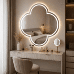 Oglindă LED Model Van Cleef 70×70 cm, Lumină Frontală, Dezaburire, 3 Tipuri de Lumină, Touch - imagine 5