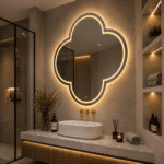 Oglindă LED Model Van Cleef 70×70 cm, Lumină Frontală, Dezaburire, 3 Tipuri de Lumină, Touch - imagine 2