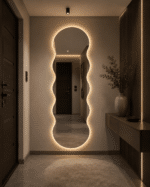 Oglindă LED Model Waves 60×120 cm, Iluminare Spate, 3 Tipuri de Lumină, Touch - imagine 3