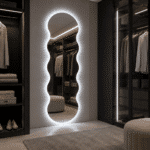 Oglindă LED Model Waves 60×120 cm, Iluminare Spate, 3 Tipuri de Lumină, Touch - imagine 2